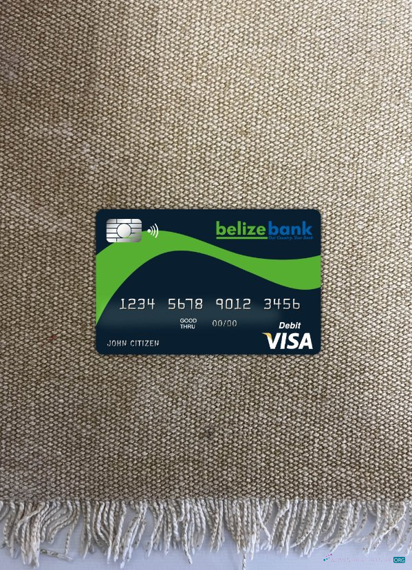 Download Belize Belizebank visa card photolook front Photoshop template